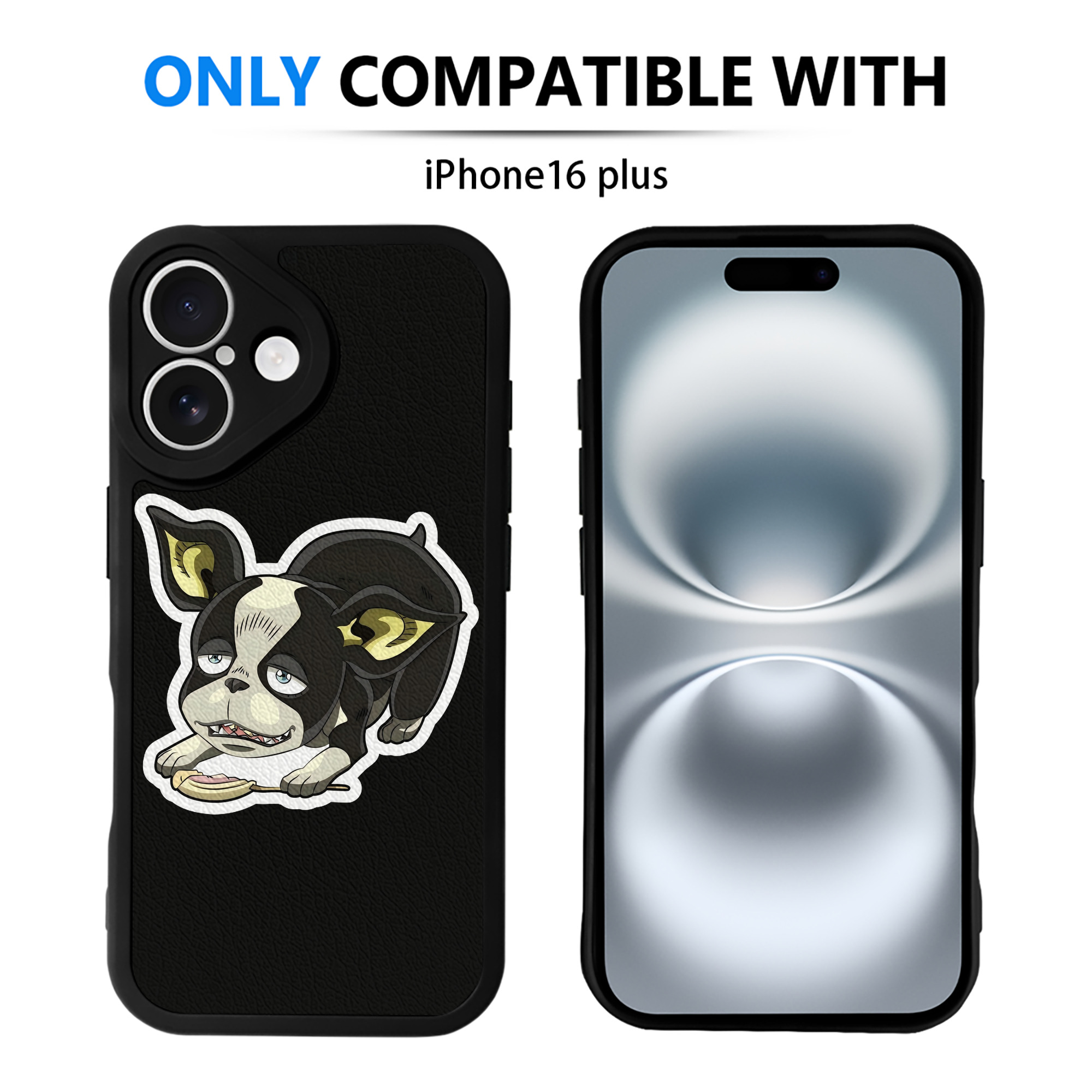 （画像用） ジョジョの奇妙な冒険 イギー JoJo's Bizarre Adventure Iggy 【iPhone 16シリーズ対応】シリコンスマホケース（レザー調） 材質：シリコン